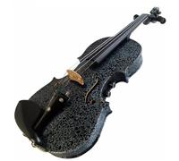 ALFAAL Violín Tamaño 4/4 Multicolor con Accesorios de ébano, Kit de violín eléctrico acústico de Madera Maciza (Color : HB1306)