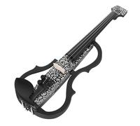 ALFAAL Violín Violín eléctrico Profesional 4/4 sin Cabeza, violín eléctrico de Fibra de Carbono con Arco, Funda de Transporte, reposabrazos, Cable para Auriculares
