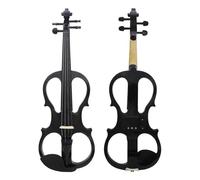 ALFAAL Violín Violín eléctrico silencioso 4/4, violín de Cuerpo de Arce con Estuche para Lazo, Cable para Auriculares, reposabrazos, Accesorios para violín de aleación de Aluminio (Color : Set1)