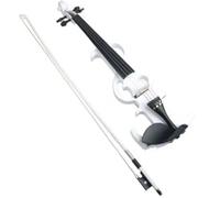 ALFAAL Violín Violín eléctrico silencioso para Principiantes, Cuerpo de Tilo de tamaño Completo, Cuerda para Arco, Cable de conexión, Puente 4/4