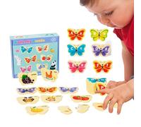 Alfabético de Madera,Puzzle Educativo de Madera con Animales | Aprendizaje Cognitivo Letras para Niños y Niñas Mayores de 3 Años Jardín Infantil Viajes y Hogar