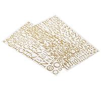 Alfabeto adhesivo con brillo dorado