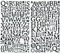 Youdoit Alfabeto Adhesivo con Brillo Negro