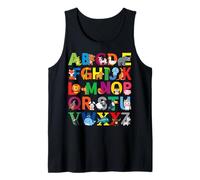Alfabeto Animal del zoológico ABC aprendiendo Lindo Maestro de jardín de Infantes Camiseta sin Mangas