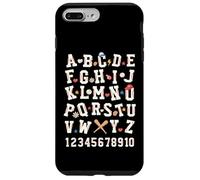 Alfabeto béisbol ABC números letras niños niño niña maestro Carcasa para iPhone 7 Plus/8 Plus