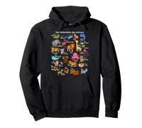 Alfabeto de Animales franceses A-Z ABC de la Vida Silvestre Sudadera con Capucha