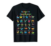 Alfabeto De Dinosaurios A-Z ABC Niños Niñas Camiseta