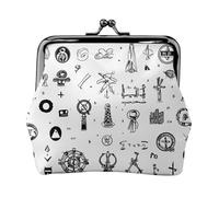 Alfabeto de lenguaje de señas, bolsa de moneda Kiss Lock para mujer, mini billetera para tarjetas y lápiz labial, billetera compacta suave