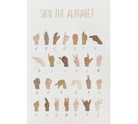 Alfabeto del Lenguaje De Señas Pintura De Hojalata Placa Decoración Letrero De Estaño Vintage Pared Muestra Placa para Cerveza Cocina Taller 20X30Cm