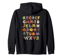 Alfabeto Espeluznante de Halloween ABC Monstruo Fantasma para niños Sudadera con Capucha