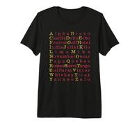 Alfabeto Fonético Internacional Aviación y Código Militar Camiseta Premium