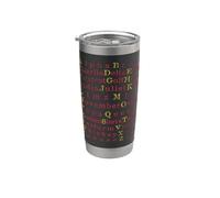 Alfabeto Fonético Internacional Aviación y Código Militar Vaso térmico de acero inoxidable de doble pared