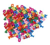 Alfabeto Letras Pequeñas del Alfabeto de Madera 13 × 9 × 5 300 Piezas Artesanía de Letras de Madera Artesanía Colorida Hecha a Mano Suministros Educativos para Niños