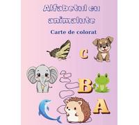 Alfabetul cu animalute: Carte de colorat educativ pentru copii