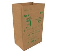 Alfapac - 4 bolsas 100L para residuos verdes de papel kraft 100% reciclado