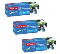 Alfapac - 50 bolsas de congelación con enlace - Modelo pequeño - Vegano Origin - Fabricado en Francia, 20 x 25 cm