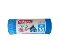 ALFAPAC Bolsas de basura 15u 'Cubo alto', Ultra resistentes, Triple capa, Antigoteo, 30L autocierre