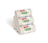 Alfapac profesional - Caja de 100 bolsas de basura compostables - Gran capacidad 130L - 5 rollos de 20 bolsas - Sin vínculos - Fabricado en Francia - Para residuos orgánicos