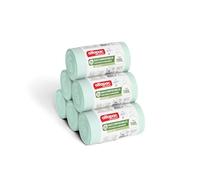 Alfapac Professional - Caja de 200 bolsas de basura compostables 110L - 10 rollos de 20 bolsas - Sin vínculos - Fabricado en Francia - Para residuos orgánicos