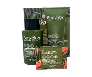 Alfaparf Benvoleo Pack Hydration. Hidratación profunda y suavidad natural para el cabello seco. Rich Conditioner 275 ml + Creamy Shampoo 200 ml + Shower&Shampoo 80 gr