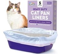 Alfapet Bolsas de basura extragrandes, 1 caja, plástico resistente de 2 mil de grosor, con cordón inteligente para una fácil eliminación, parte inferior plana para una colocación fácil y segura en