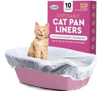 Alfapet Gato del gatito pan desechable, elástico liners- 10-pack-para grandes, x-grande, gigante, cajas tamaño de la camada extra-gigantes con tecnología put-sta