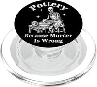 Alfarería Porque el Asesinato está Mal Humor esquelético PopSockets PopGrip para MagSafe