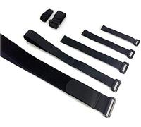 Alfatex Marca Fleje Bridas de Cable con Hebilla Banda Correa de Equipaje Negro 6 Tamaños (0.98 ″ x 19.6 ″)