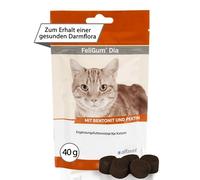 alfavet FeliGum Dia, suplemento alimenticio dietético en caso de diarrea para gatos, Trastornos de la resorción intestinal, pastillas para masticar, Bolsa de 40 g