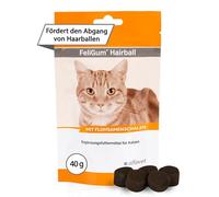 Alfavet FeliGum Hairball - Pastillas masticables para Ayudar a Eliminar Las Bolas de Pelo tragadas - Alimento complementario para Gatos - Bolsa de 40g