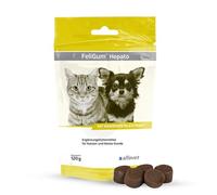 Alfavet FeliGum Hepato - Alimento complementario para Gatos y Perros pequeños - para la insuficiencia hepática crónica - 120g, Aprox. 60 Pastillas masticables