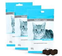 Alfavet FeliGum L-Lysine - Alimento complementario para Gatos resfriados - 3 Bolsas de 120 g, Aprox. 180 Pastillas masticables