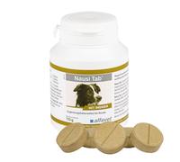 Alfavet Nausi Tab - alimento complementario para Perros - Suave para el estómago en situaciones de estrés - Tableta masticable con Jengibre - 110 g (Aprox. 20 tabletas)