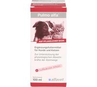 Alfavet Pulmo alfa | 100 ml | Complemento líquido para perros y gatos | Para el apoyo respiratorio | Con sustancias vegetales y aromatizantes naturales