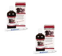 alfavet Pulmo alfa | Paquete doble | 2 x 100 ml | Complemento alimenticio para perros y gatos | Para apoyar las vías respiratorias en perros y gatos | Con aromas beneficiosos