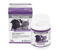 Alfavet Renal Combi - para Perros y Gatos - Complejo de Ingredientes Activos con aglutinante de fosfato para el Suministro regulado de nutrientes en la Enfermedad renal - Polvo 50 g