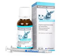 Alfavet RodiCare Appetit - 15 ml - Suplemento alimenticio para Conejos, cobayas y pequeños roedores con Falta de apetito - con jeringa dosificadora