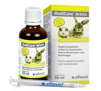 Alfavet RodiCare Artrin - 50 ml - Suplemento alimenticio para Conejos, cobayas y pequeños roedores con nutrientes para cartílagos y Garra del Diablo - con jeringa dosificadora