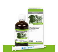 Alfavet Urostat - alimento complementario para Perros y Gatos - para Reducir la formación de cálculos urinarios - con ortiga y Vara de Oro - 100ml con jeringa dosificadora