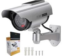 AlfaView Cámara Falsa Dummy Cámara, Solar de Seguridad Fake Cámara Simulada, con Luz LED Intermitente para Exteriores Interiores Hogar Negocios