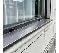 Alféizar de Ventana Bandeja Escurridora para Exterior Cierre 5° | Deflector de Lluvia para Ventana, Vierteaguas Exterior Aluminio para Fachada, Mampostería, Muros, Balcones, Cortable(200mm)