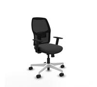 Alfera traslack malla negra similpiel gris oscuro brazos 1d base blanc