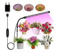 ALFFREUDE Lámpara de Planta, con Temporizador (3/9/12H), Luz de Crecimiento Altura Ajustable,3 Modos de Iluminación,Lámpara LED Cultivo de Espectro Completo, para Jardinería Bonsái