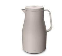 alfi ECONSCIOUS - Jarra térmica (1,0 l, con cristal templado higiénico, cierre de rosca con botón de presión, verter con una mano, ideal como cafetera, tetera y tetera, 1,0 l), color beige