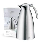 alfi Gusto TT 1,5 l, Jarra isotérmica de Acero Inoxidable, Tapa Suelta, Mantiene el Calor 12 Hora Yel frío 24 Horas, Jarra Duradera, Ideal para café, Jarra para té, para lavavajillas, sin BPA