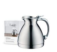 alfi HOTELLO 0,30 l, jarra isotérmica de doble pared de acero inoxidable, mantiene el calor 4 horas, mantiene el frío 6 horas, tapa suelta, vertido con una mano, sin plástico, lavavajillas, hostelería