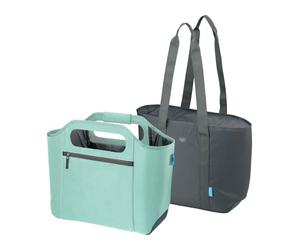 alfi ISO Bag 2in1 23 litros, Mint Green, Bolsa-Nevera isotérmica de poliéster con Correa Extra, Bolsillo Aislado para la Compra, Piscina, Sauna, Bolsa isotérmica, Flexible, Lavable