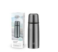 alfi Isotherm AV 350 ml, Cool Grey Mat, Botella isotérmica de Acero Inoxidable con Vaso, estanquidad con tapón automático, Desmontable, Mantiene el Calor 12 Horas, sin Huellas, sin BPA