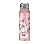 alfi Kids ISO Bottle 500 ml, Unicorn, cantimplora Infantil de Acero Inoxidable, estanca con tapón de Rosca, Mantiene el Calor 12 Horas y el frío 24 Horas, para Bebidas con Gas, sin Huellas, sin BPA