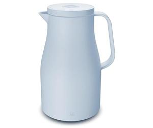 alfi NEO 1,0 l, color azul claro, jarra térmica con inserto higiénico de cristal templado, 12 horas de calor, cierre giratorio con cómodo pulsador, mango ergonómico, ideal como cafetera, tetera